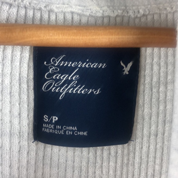 Vintage AEO waffle knit cardigan with collar - Picture 6 of 8